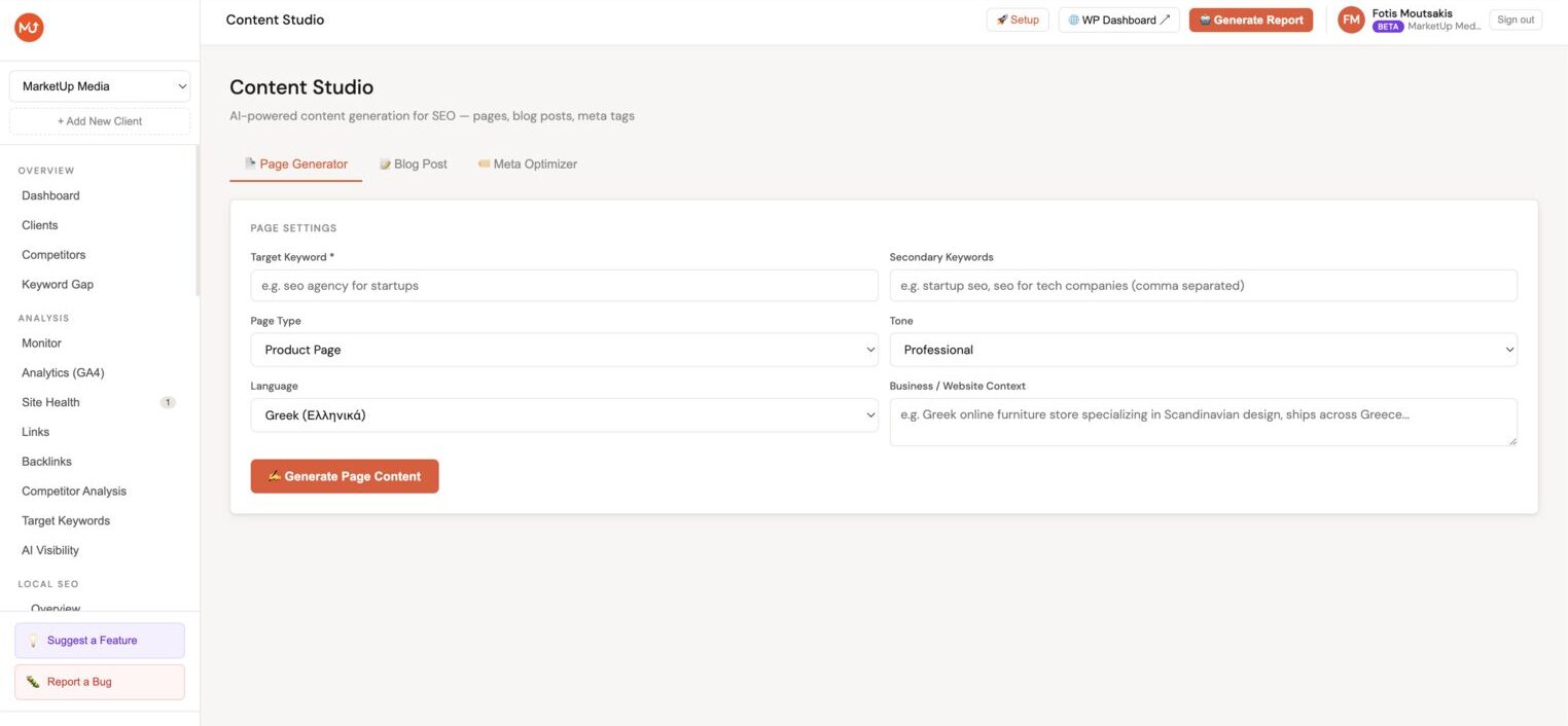 AI Article Writer (WP Publisher) showing article generation form, preview, and publish-to-WordPress controls